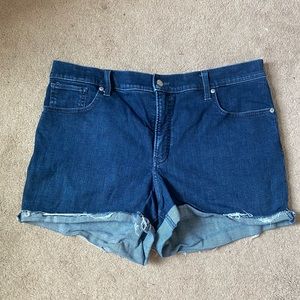 Express Mid Rise Jean Shorts